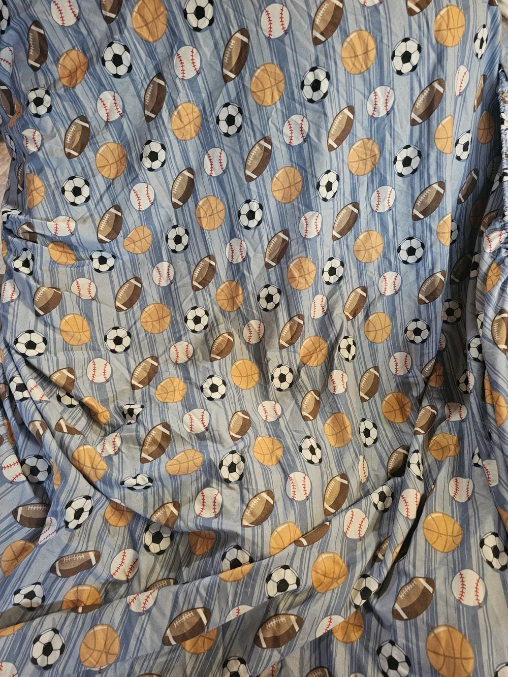 Full Size Sports Bedding Sheet Set All-Star Football Baseball Basketball